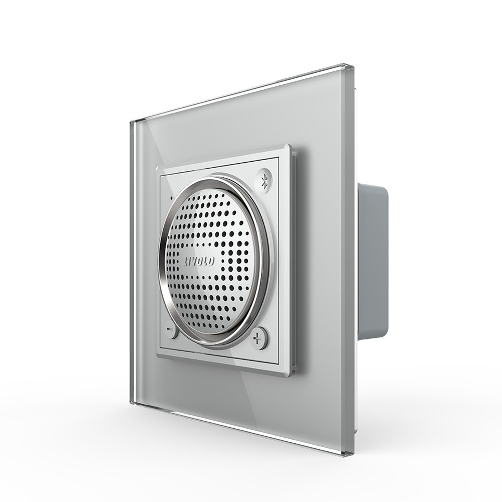 Bluetooth колонка 10 Вт Livolo сірий скло (VL-C7-FCF-2IP)