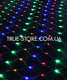 Гірлянда сітка 160 LED 2 м*1,5 м, Мультик-колір, фото 4