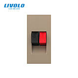 Механізм розетка Hi-Fi аудіо Livolo золото (VL-FCSD-1APS01), фото 4
