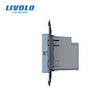 Механізм сенсорний прохідний радіокерований вимикач Sense 1 сенсор Livolo блакитний (782100319), фото 3