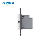 Механізм сенсорний прохідний радіокерований вимикач Sense 2 сенсора Livolo білий (782100411), фото 3