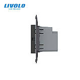 Механізм сенсорний радіокерований вимикач Sense 2 сенсора Livolo чорний (782100212), фото 3