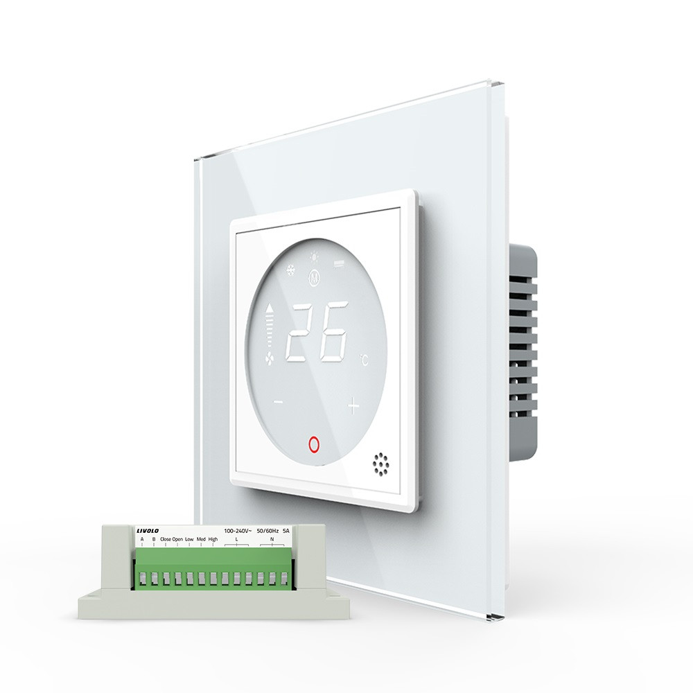 Термостат (терморегулятор) сенсорний для внутрішньопідлогового конвектора водяного опалення та фанкойла, фото 1