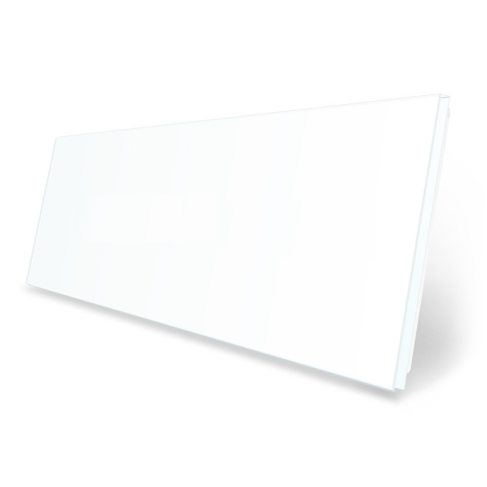 Рамка 4-постова порожня Х сенсорів (Х-Х-Х-Х) LIVOLO, загартоване скло, біла, 294×80 мм (VL-P700/00/00/00-8W), фото 1