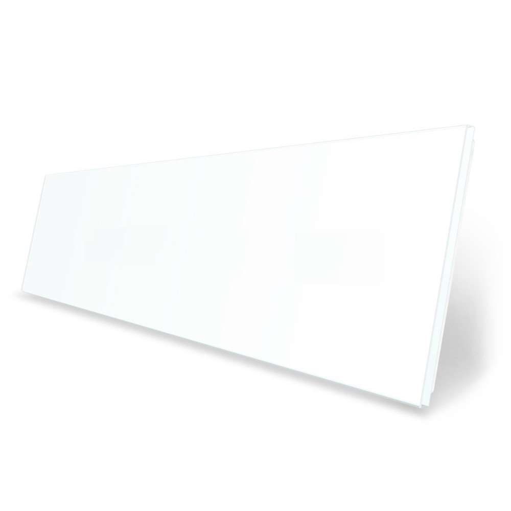 Рамка 5-постова порожня Х сенсорів (Х-Х-Х-Х-Х) LIVOLO, загартоване скло, біла, 365×80 мм, фото 1