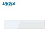 Рамка 5-постова порожня Х сенсорів (Х-Х-Х-Х-Х) LIVOLO, загартоване скло, біла, 365×80 мм, фото 2