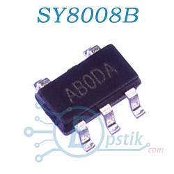 SY8008B, (AB5JJ), DC-DC перетворювач, 1A, 2.5-5.5 V, 1.5 MHz, SOT23-5