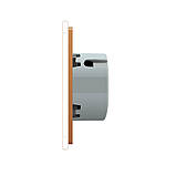 Розумний сенсорний ZigBee вимикач 4 сенсора (1-1-2) Livolo золото скло (VL-C701Z/C701Z/C702Z-13), фото 3