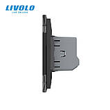 Розумний сенсорний прохідний димер Livolo чорний ZigBee (VL-C7FC1SDZ-2BP), фото 4