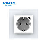 Електрична розетка з портом USB-C Livolo білий (VL-C7CTF16A.UC18W-2WP), фото 3