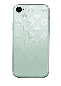Чохол скляний Glass Case Louis Vuitton Луї Вітон для iPhone 7 (01) Turquoise м'ятний