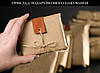 Чоловіче шкіряне портмоне з монетницею з застібкою, натуральна італійська шкіра Краст, колір коричневий, відтінок Вишня, фото 3