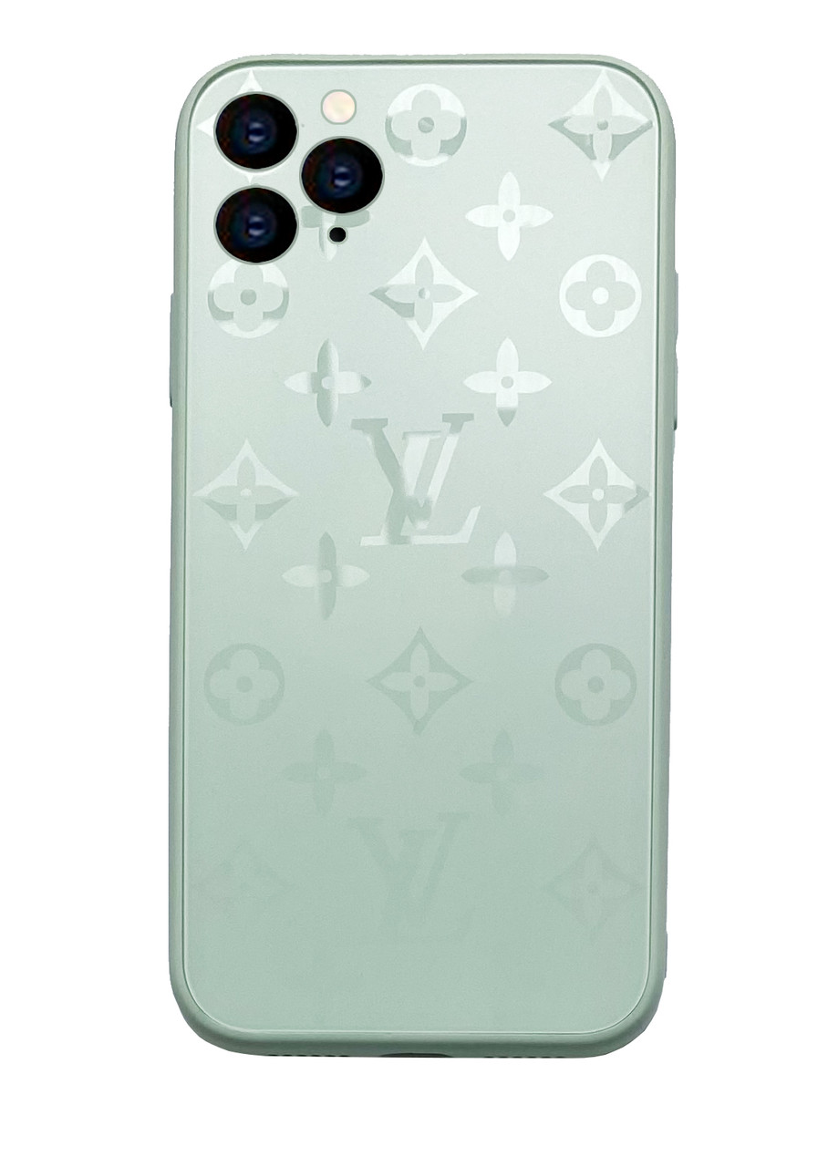 Чохол скляний Glass Case Louis Vuitton Луї Вітон для iPhone 12 Pro (01) Turquoise м'ятний
