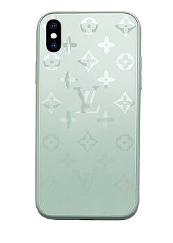 Чохол скляний Glass Case Louis Vuitton Луї Вітон для iPhone Xs Max (01) Turquoise м'ятний