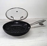 Сковорода з мармуровим антипригарним покриттям 28см Edenberg EB-3350 Сковорода з литого алюмінію карбованої, фото 3