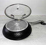 Сковорода з мармуровим антипригарним покриттям 28см Edenberg EB-3350 Сковорода з литого алюмінію карбованої, фото 5