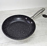 Сковорода з мармуровим антипригарним покриттям 28см Edenberg EB-3350 Сковорода з литого алюмінію карбованої, фото 4
