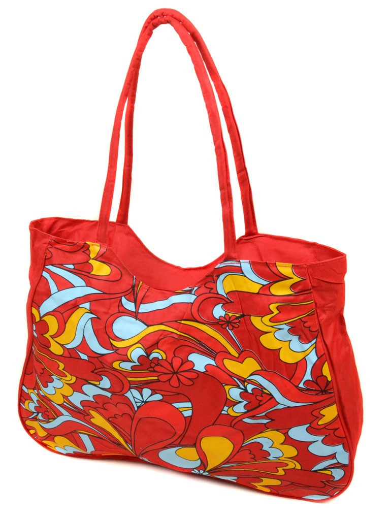 Сумка Жіноча Пляжна текстиль /1323 red