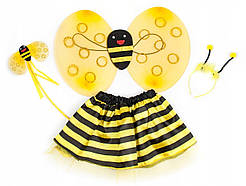 Дитячий карнавальний набір бджілки (крила, обруч, спідниця, паличка) 5021