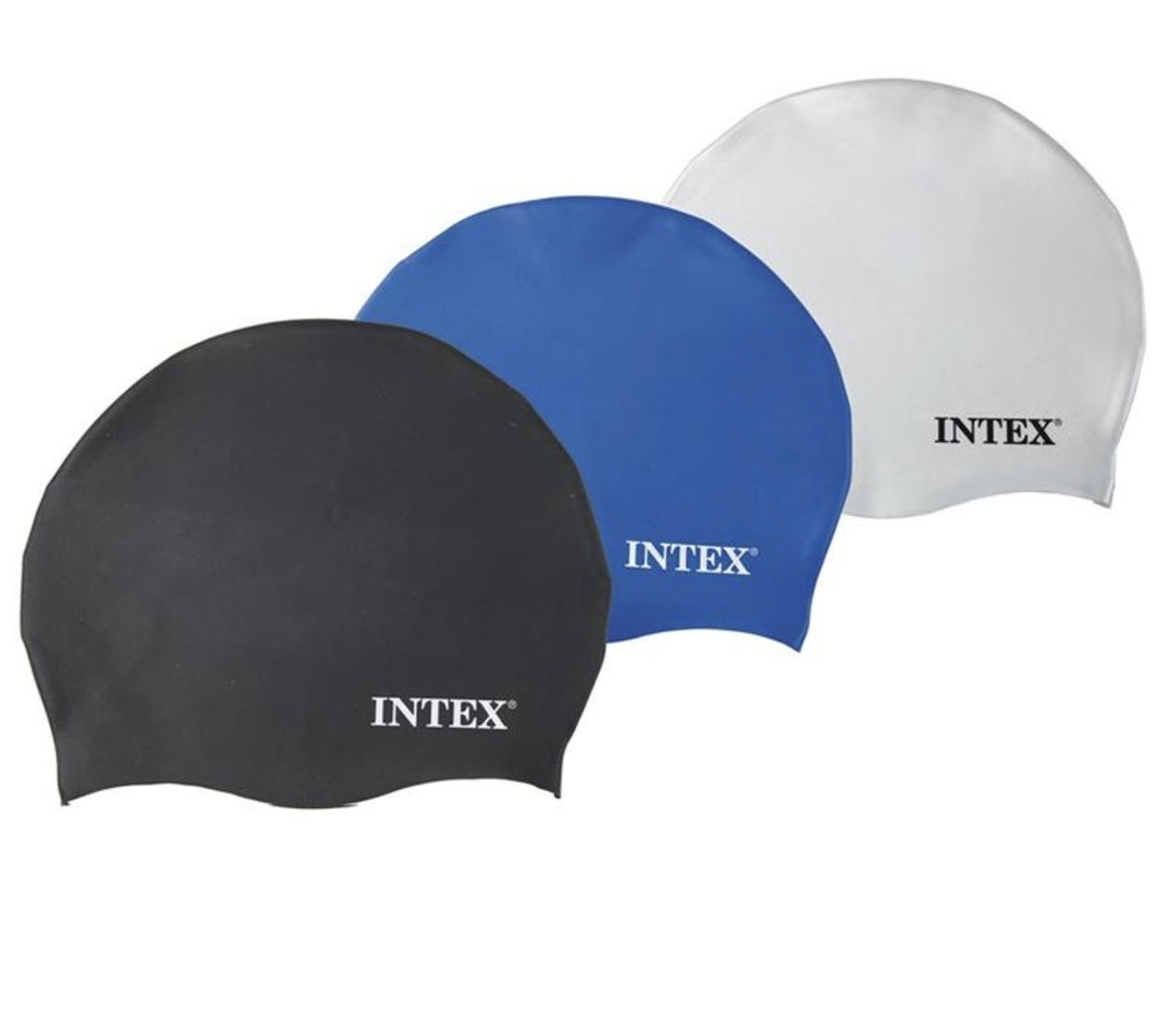 Шапочка для плавання Intex силіконова синя