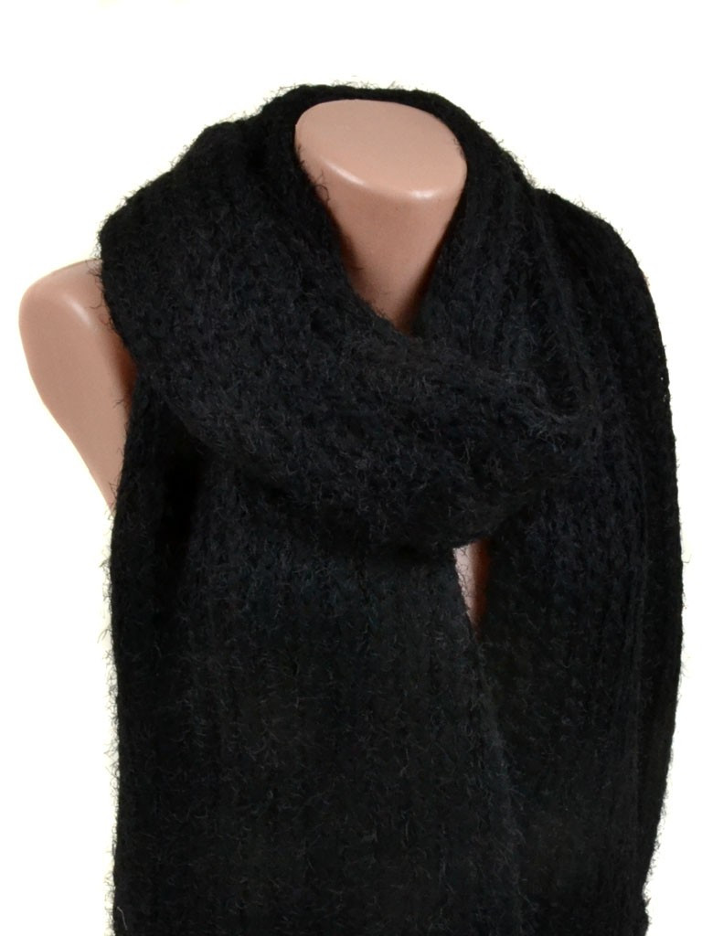 Шарф Жіночий Осінь-Зима Віскоза M0413 black Розпродаж