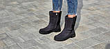 Дутіки жіночі зимові теплі стильні чорні чоботи Дутики женские зимние теплые стильные черные сапоги (Код: Л1965), фото 5