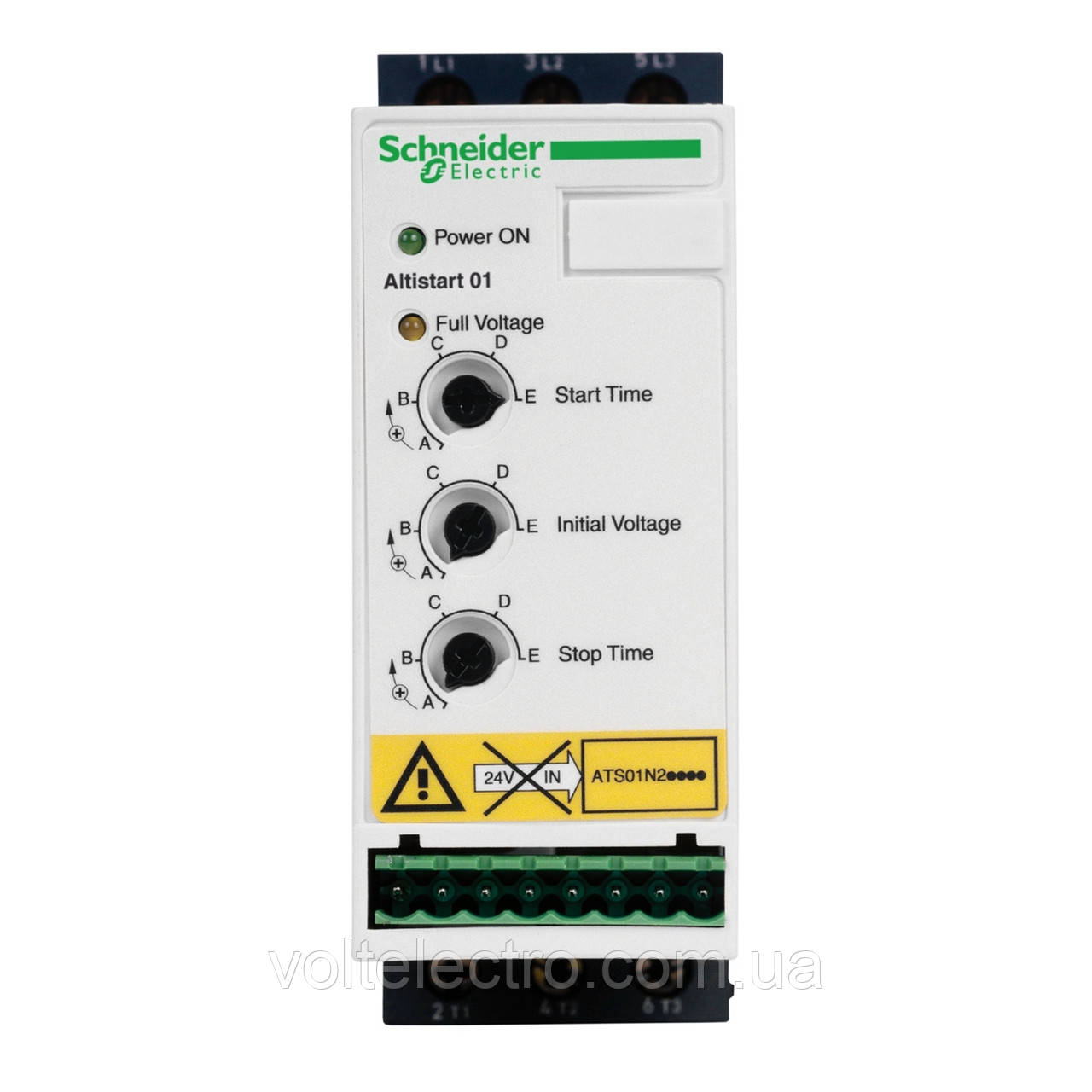 Пристрій плавного пуску Schneider Electric ATS01 3Ф 6А 3 кВт 415В (ATS01N206QN)