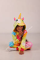 Пижама кигуруми на ребенка единорог цветной салют звезды, костюм единорога (1004)