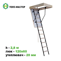 Чердачная лестница складная OMAN STALLUX TERMO 120х60 Н280 дерево+метал