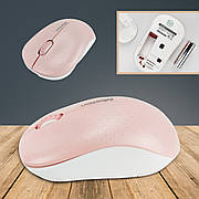 Бездротова комп'ютерна мишка Meetion MT-R545 1600DPI блютуз миша для комп'ютера ноутбука пк - Рожева