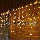Гірлянда бахрома 120 LED 3 м*0.5м, теплий білий колір, фото 5