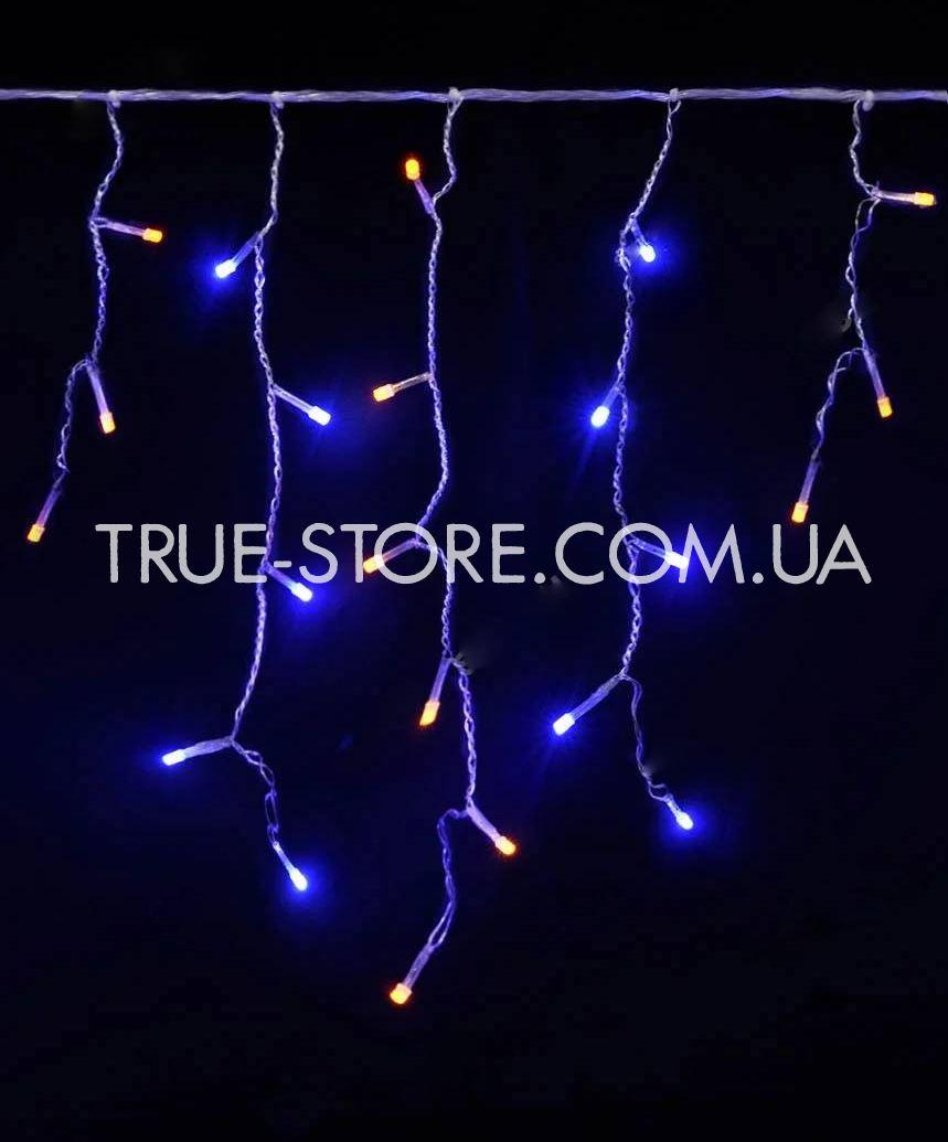 Гирлянда бахрома 120 LED 3м*0.5м, Желто-синий цвет