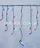 Гірлянда штора-дощик КОНУС 100 LED чорн/пров 3 м·0.6 м, Мультик колір, фото 2