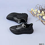 Кросівки шкіряні жіночі з тисненням чорні Осінні весняні Натуральна шкіра Розміри  37 38 40, фото 6