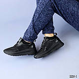 Кросівки шкіряні жіночі з тисненням чорні Осінні весняні Натуральна шкіра Розміри  37 38 40, фото 3