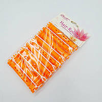 Бигуди - коклюшки для завивки волос оранжевые 12 х 90мм, 10 шт в упаковке "ДенІС professional"