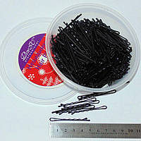 Невидимки для волос "ДенІС professional" - В10 чёрные, 50 мм, 370 шт / уп