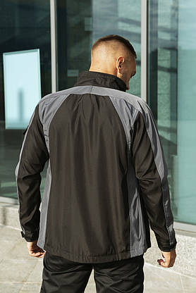 Чоловіча весняна куртка чорно-сіра Intruder SoftShell Light 'iForce', фото 2