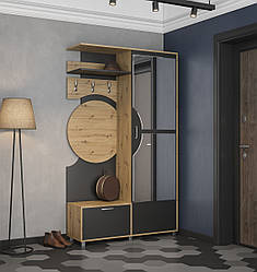 Прихожая Фиона антрацит/дуб артизан Світ Меблів