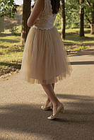 Женская юбка из евросетки цвет бежевый