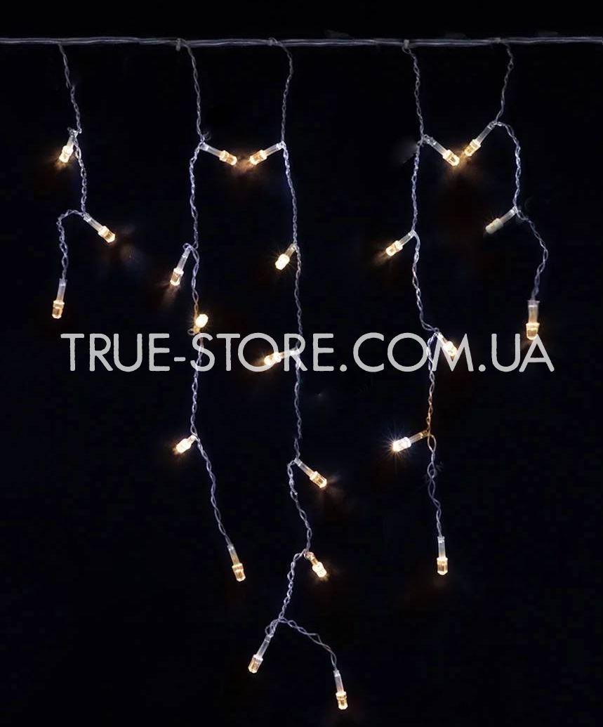 Гірлянда штора-дощик РУБІН 200 LED черн/пров, 5м*0.5 м, Теплий білий колір