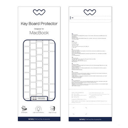Накладка на клавіатуру WIWU Keyboard Protector For Macbook Air/Pro retina Clear, фото 4