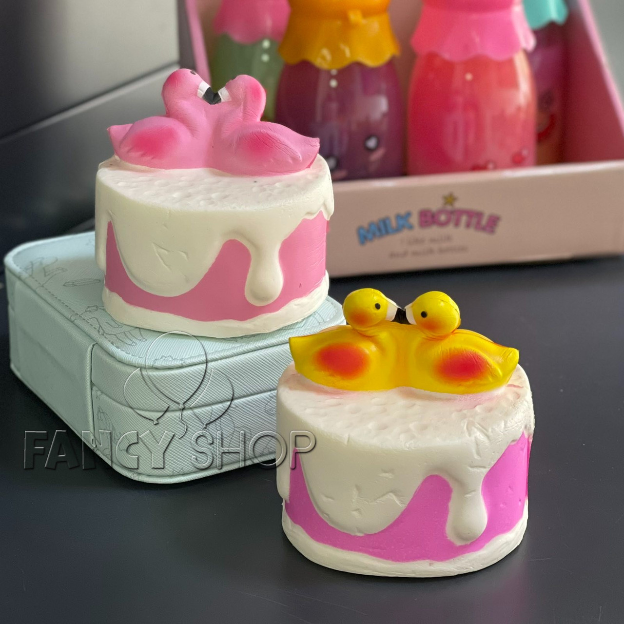 Сквіш "Торт фламінго", Игрушка - антистресс "Торт фламинго", фото 1