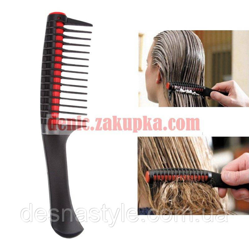 Професійний гребінець-аплікатор з роликом для фарбування волосся й косметики для волосся "ДенІС professional"