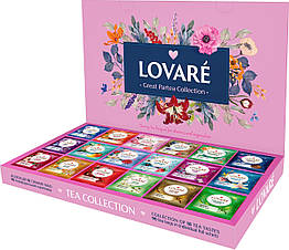 Lovare Tea Collection Great Party асорті 18 різновидів по 5 шт. у подарунковому пакованні