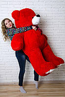 Великі плюшеві ведмедики 200 см Червоний, Ведмедики 2 метри, подарунок для дівчини на день народження, фото 5