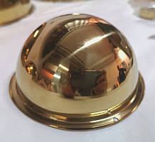 Напівсфера металева, "під золото" диметр 125 мм