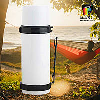 Термос металевий білий (1000 мл) + друк фото/лого/ картинка/ напис