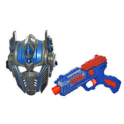 Набір супергероя 130-E-530-Е маска бластер пістолет м'які патрони зброя дитяча іграшка для хлопчиків