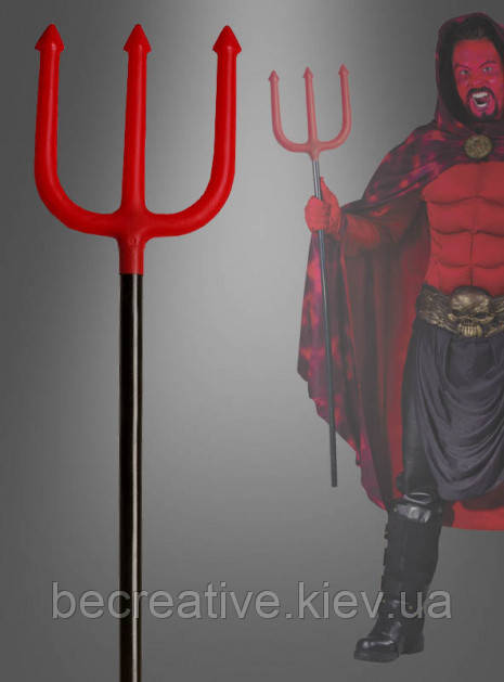 Червоний трезуб для карнавальних костюмів